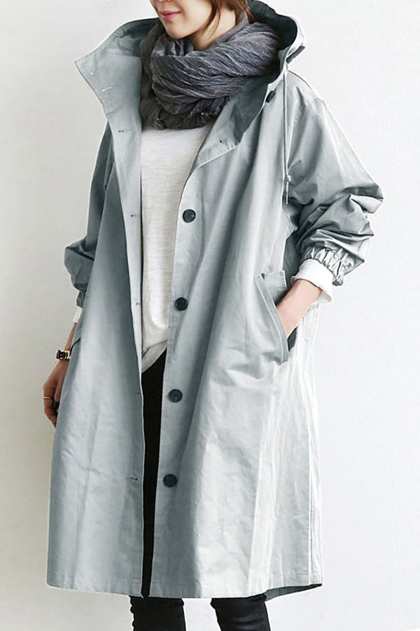 Oversize Damen Windjacke mit Kapuze für Jeden Tag